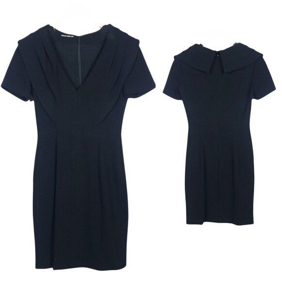 Charles Chang-Lima Dresses & Skirts - Charles Chang Lima Short Sleeve V-Neck Sheath Dress Deep Purple 26555